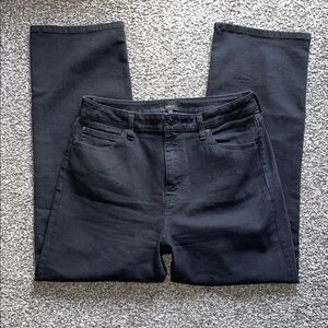 Quince Organic Cotton High Rise Straight Black Jeans Size 31